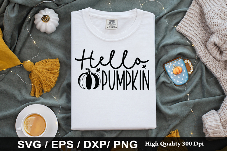 Hello pumpkin SVG - Fall Quotes Design