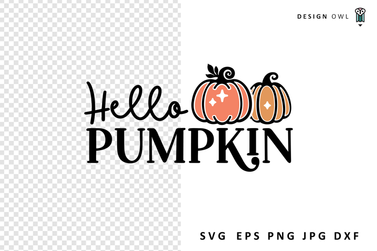 Hello Pumpkin - Autumn SVG