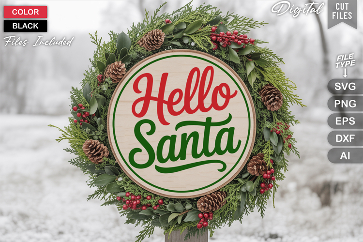 Round Christmas Svg Image 5