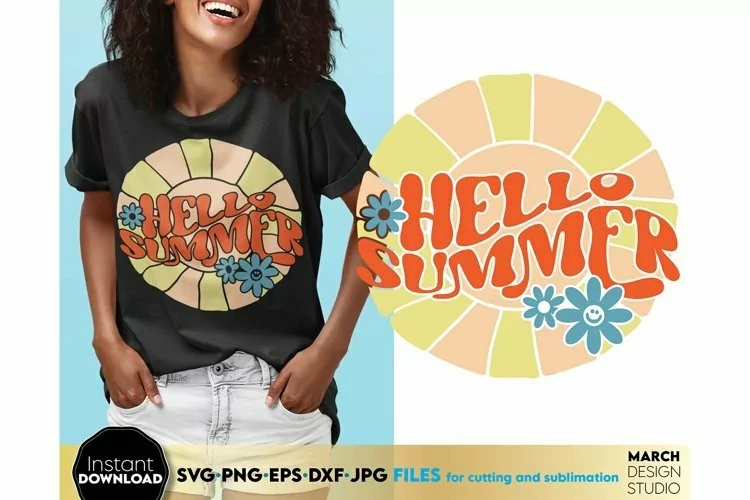Hello Summer Sublimation PNG | Summer Vibes | Floral Shirt