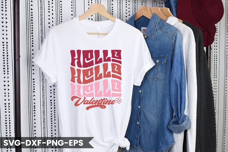 Hello Valentine - Valentines Day Retro Design