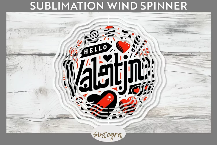 Hello Valentine v1 Wind Spinner Sublimation