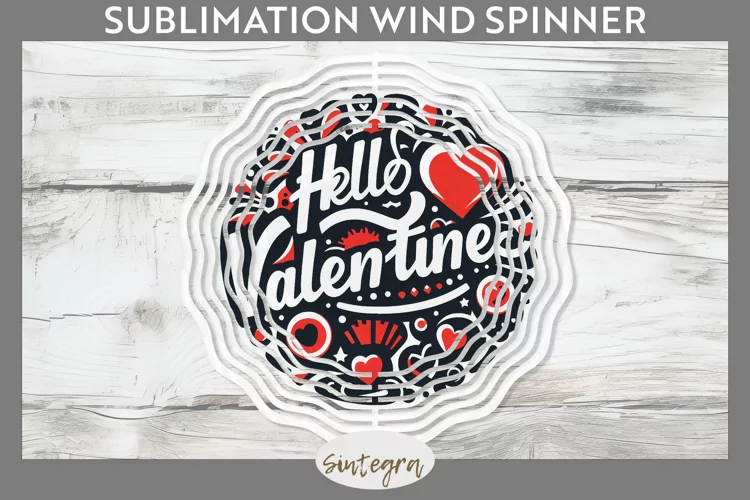 Hello Valentine v2 Wind Spinner Sublimation
