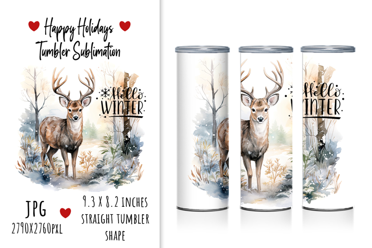 "Hello Winter" Tumbler Design