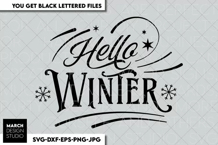 Hello Winter SVG | Winter SVG | Christmas Sign SVG