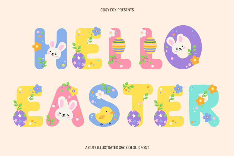Hello Easter SVG Colour Font example image 1