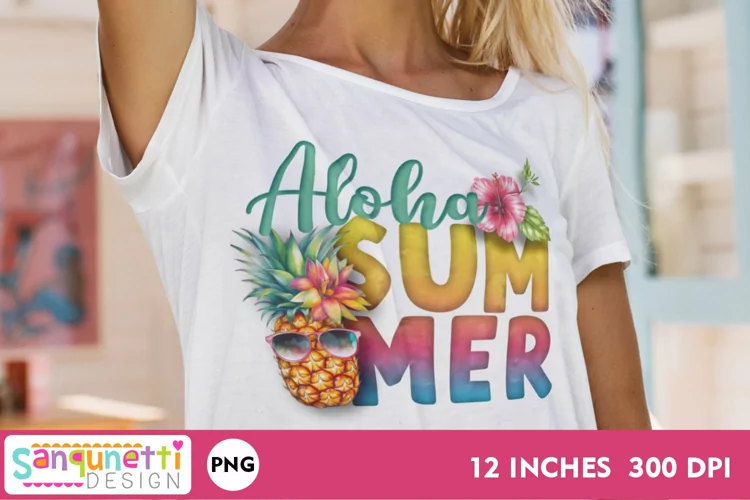 Pineapple summer sublimation | Hello summer png