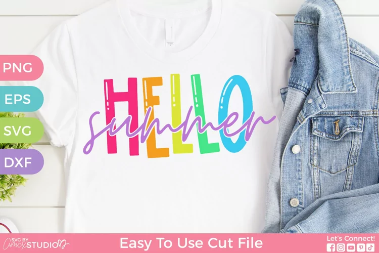Hello Summer SVG| Summer Cut File SVG Designs