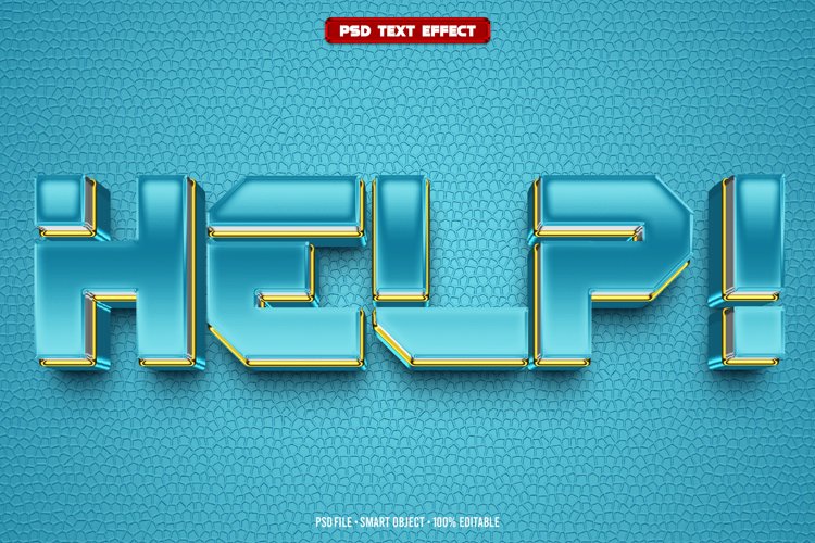 Help 3D editable text effect example image 1
