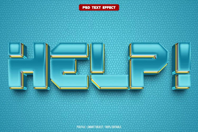 Help 3D editable text effect