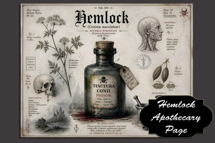 Hemlock Poison- Halloween Apothecary Page example image 1