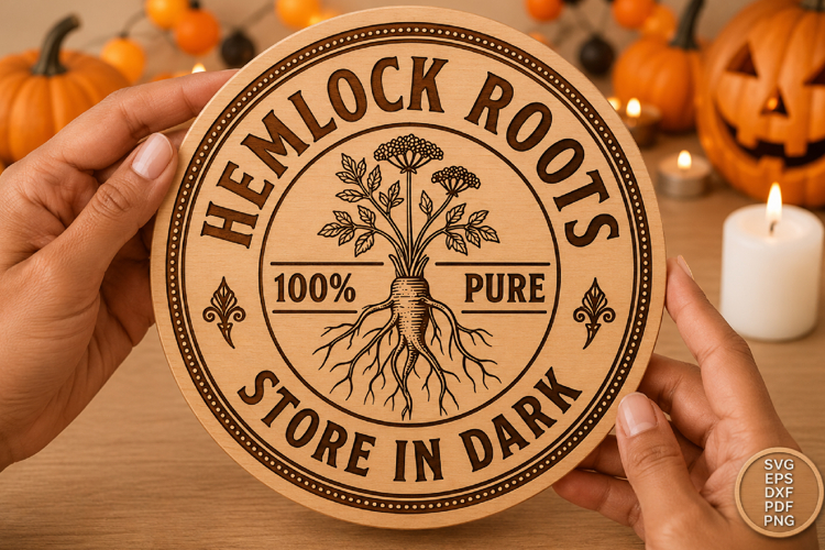 Hemlock Roots Halloween Sign SVG