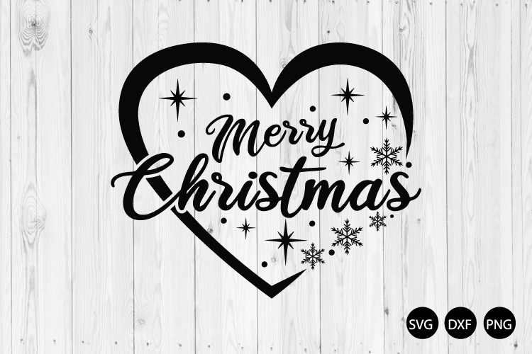 Heart Merry Christmas SVG, Christmas SVG