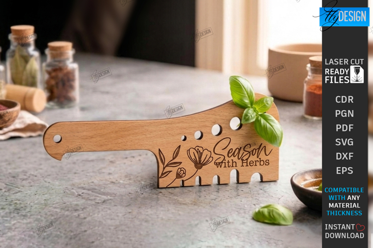 Wooden Herb Stripper Laser Cut | Kitchen Utensils | Knife