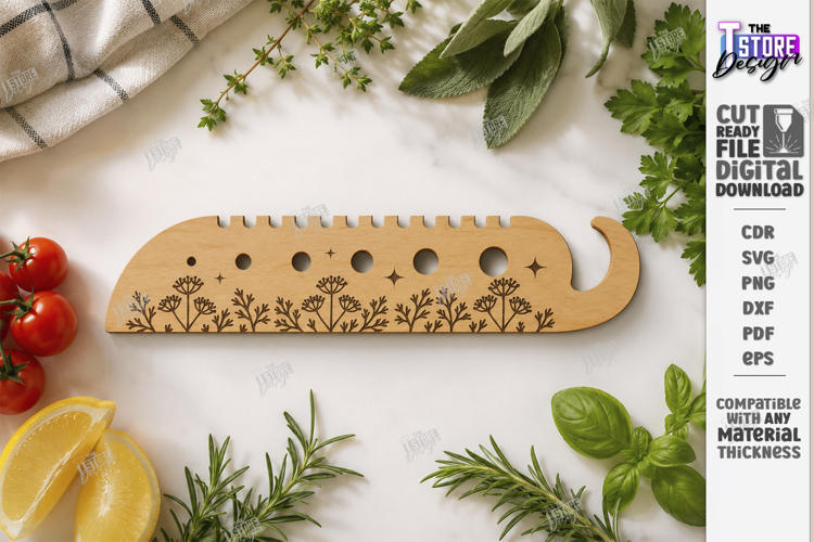 Herb Stripper Laser Cut | Kitchen Utensil | Engraving Laser