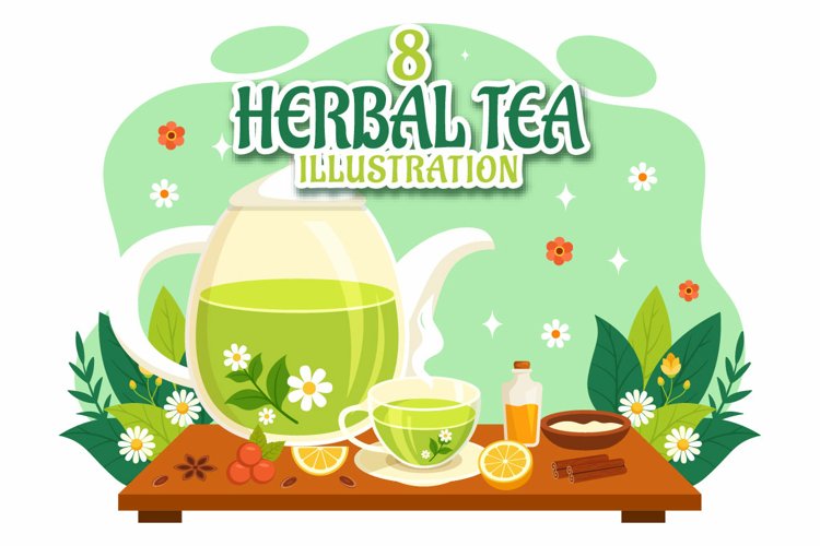 8 Herbal Tea Illustration