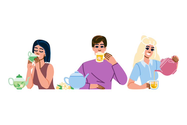 blend herbal tea vector