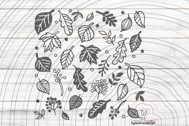 Autumn leaves Cutting file SVG DXF