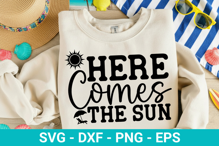 Here Comes the Sun - Family Vacation SVG Design