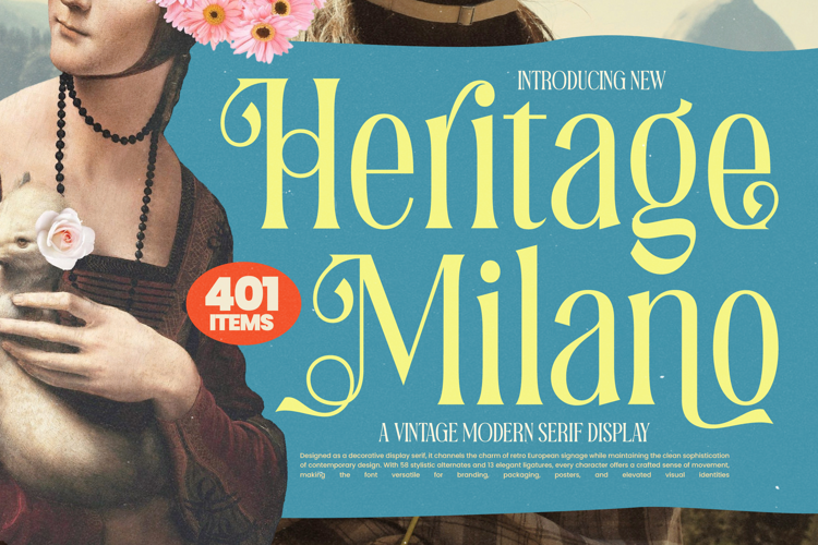 Heritage Milano - Vintage Modern Serif Display Font