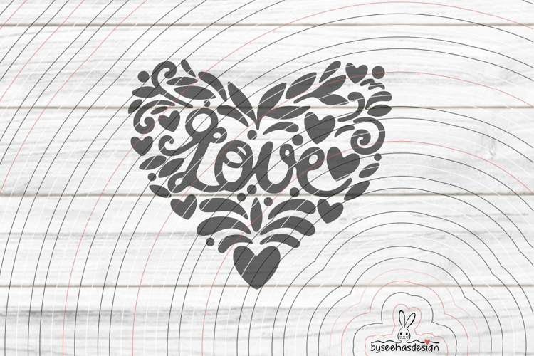 Heart Love Cutting file SVG DXF