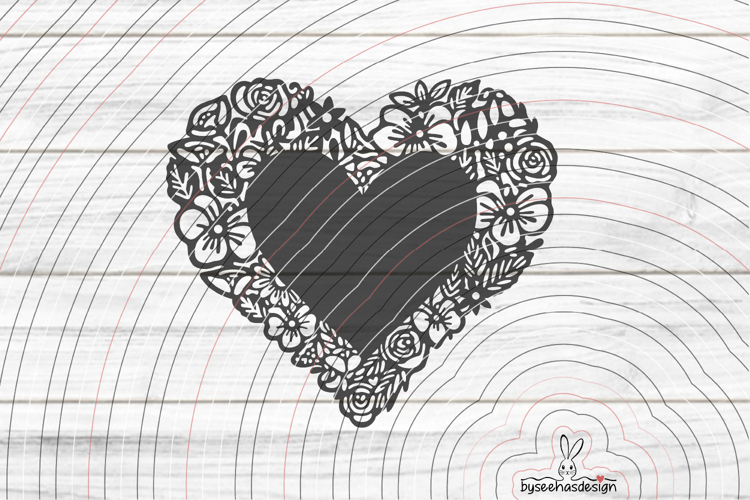 Heart frame Cutting file SVG DXF