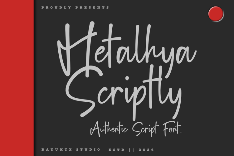 Hetalhya Scriptly a Authentic Script Font
