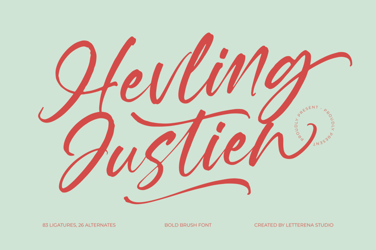 Hevling Justien Bold Brush Font