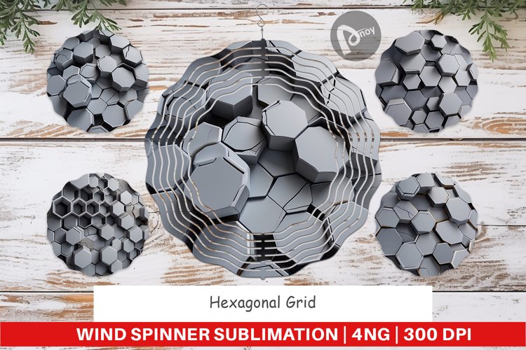 Wind Spinner Hexagonal Grid