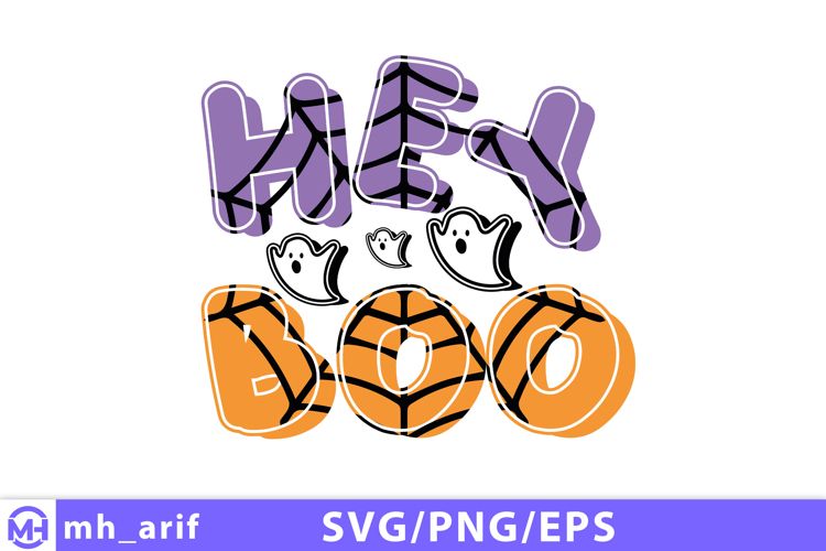 Hey Boo Halloween SVG PNG Design