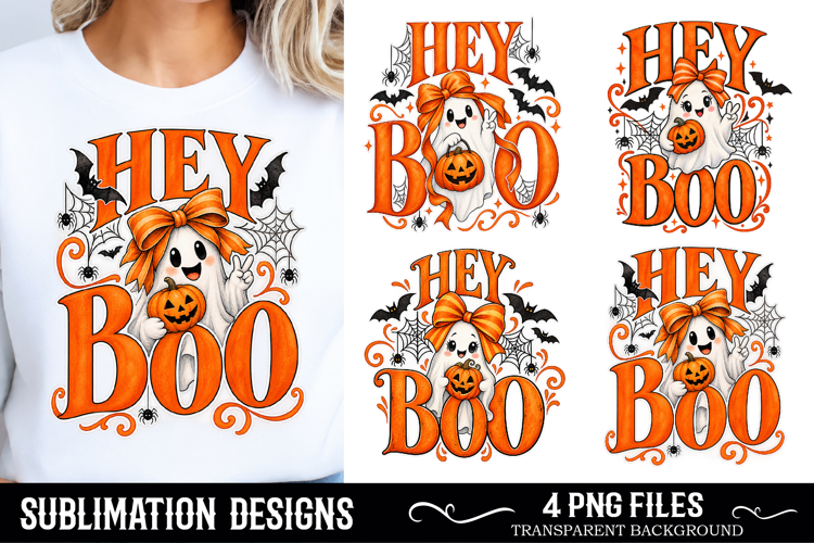 Hey Boo PNG, Halloween PNG, Halloween Sign, Boo Ghost PNG