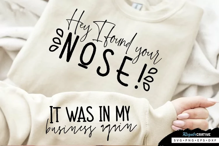 Hey I Found Your Sleeve SVG, Sarcastic SVG Design