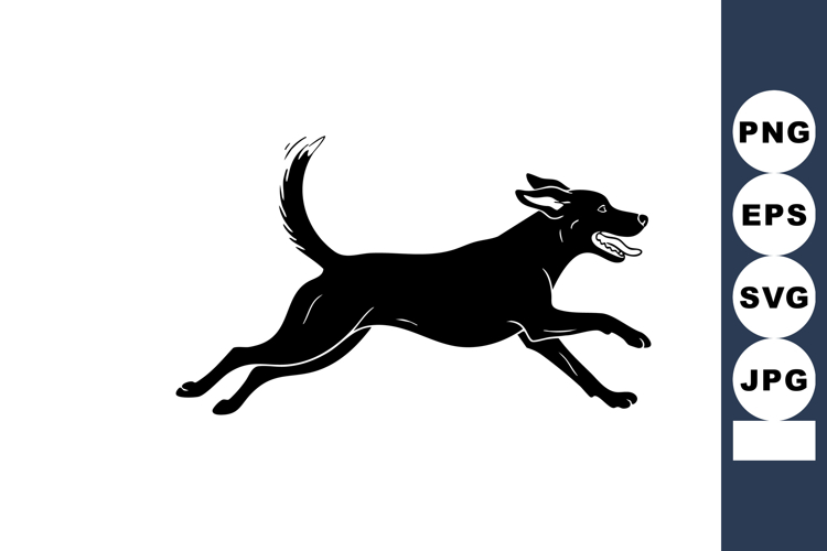 Dog Running Silhouette Image 4