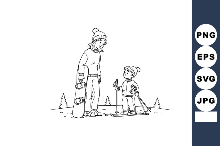 Snowboarding Clipart
