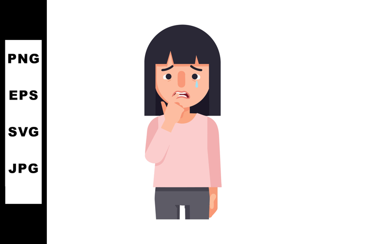 Sad Girl Clipart Image 10