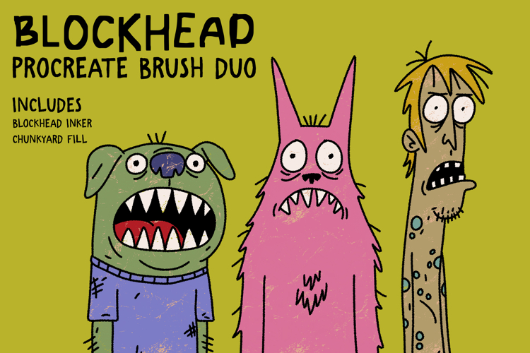 Blockhead Duo Procreate Brushes