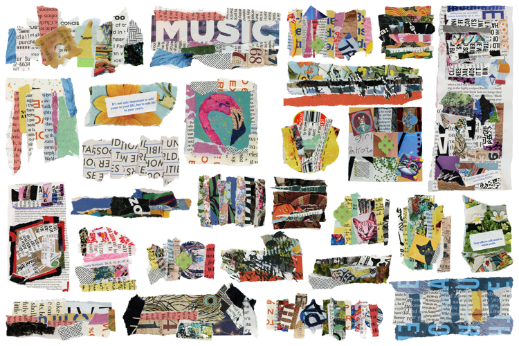 Torn Collage Elements - PNG - Authentic Paper And Art