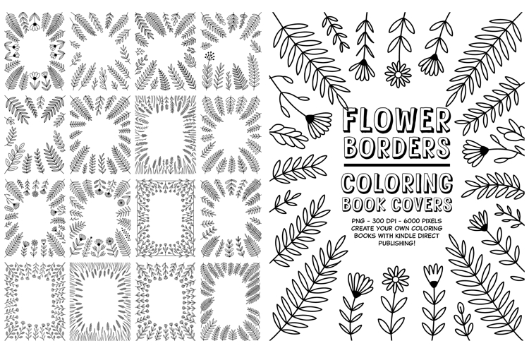KDP Covers And Interior Pages - Coloring Book PNG Graphics