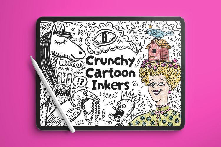 Crunchy Cartoon Inkers Procreate Brush Set