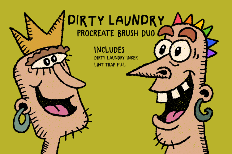 Dirty Laundry Procreate Brush Duo