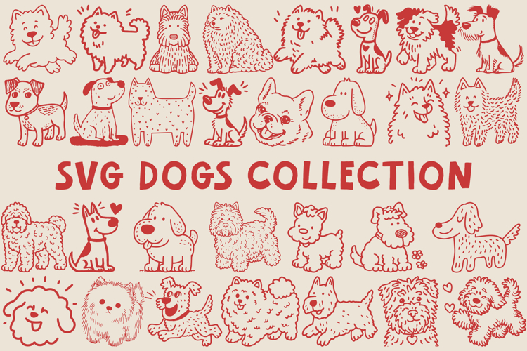 Cute Dog SVG Bundle 30 Puppy Designs example image 1