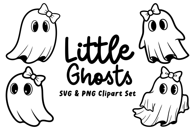 Little Ghosts SVG And PNG Sublimation Craft Files Collection