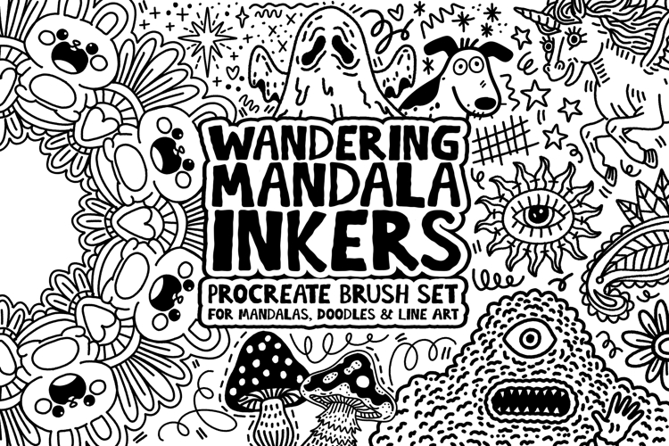 Wandering Mandala Inkers Procreate Brush Set