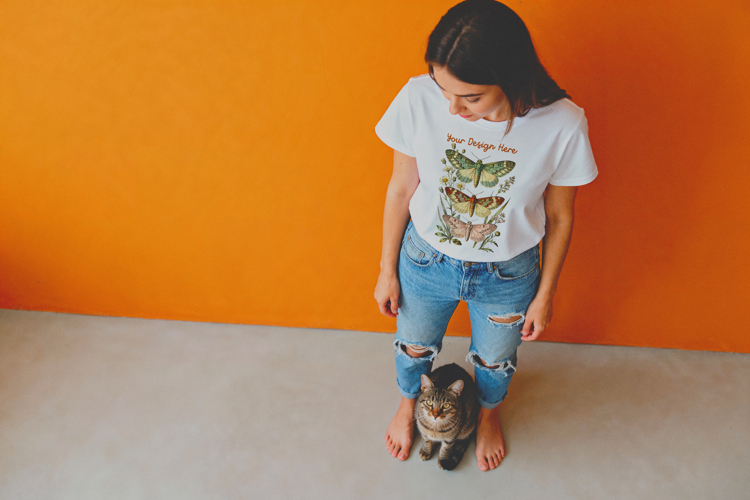 White T-Shirt Mockup, High Res, PSD JPG, for sublimation art