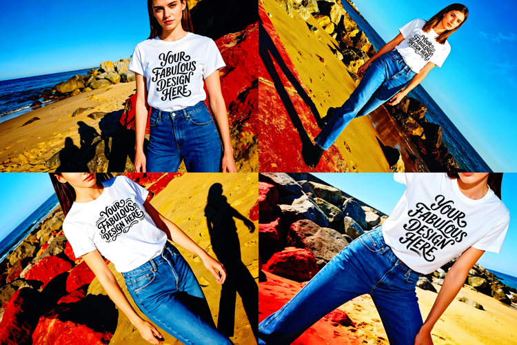JPG T-Shirt Mockups, For Sublimation Designs, Clipart, etc