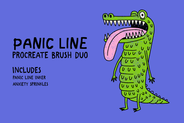 Panic Line Procreate Brush Duo | Inker & Texture Fill