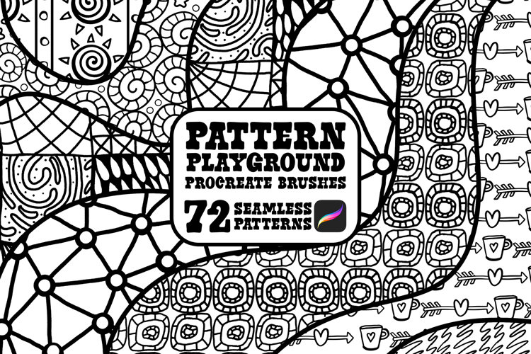 Pattern Playground - 72 Seamless Pattern Procreate Brushes