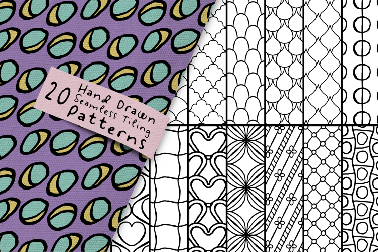 Perfectly Imperfect Patterns | Seamless Hand Drawn Set