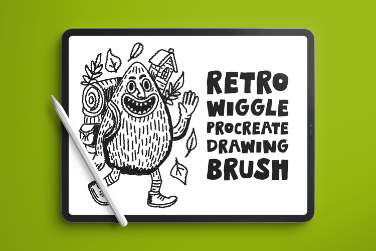 Retro Wiggle Procreate Drawing Brush