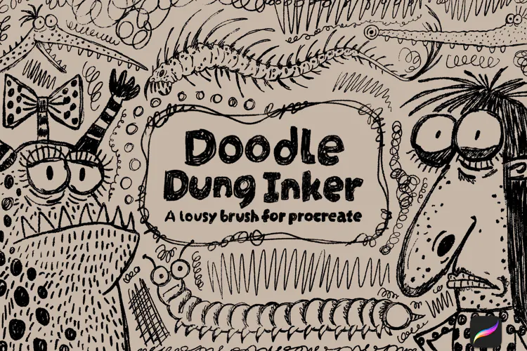 Doodle Dung Inker Procreate Brush